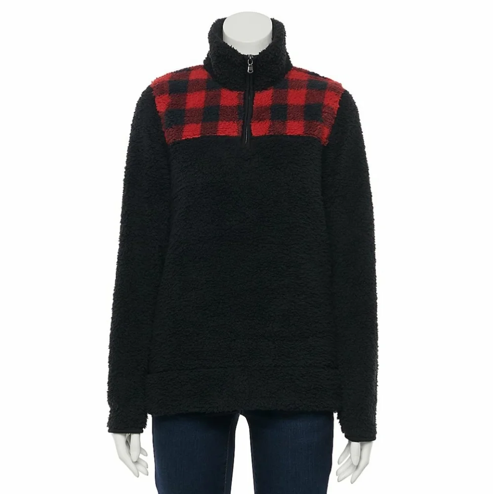 Sonoma Goods For Life Super Soft Sherpa Quarter-Zip Top NWT